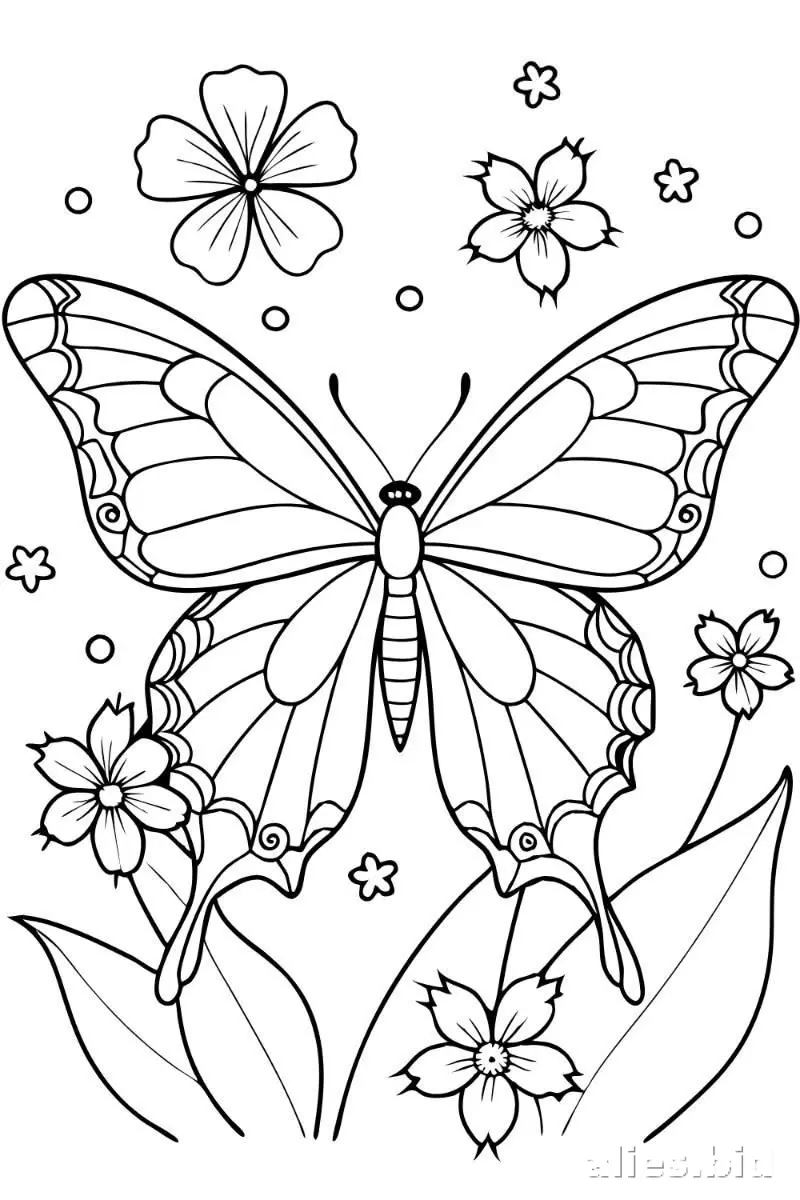 Butterfly Coloring Pages Printable Worksheet #23