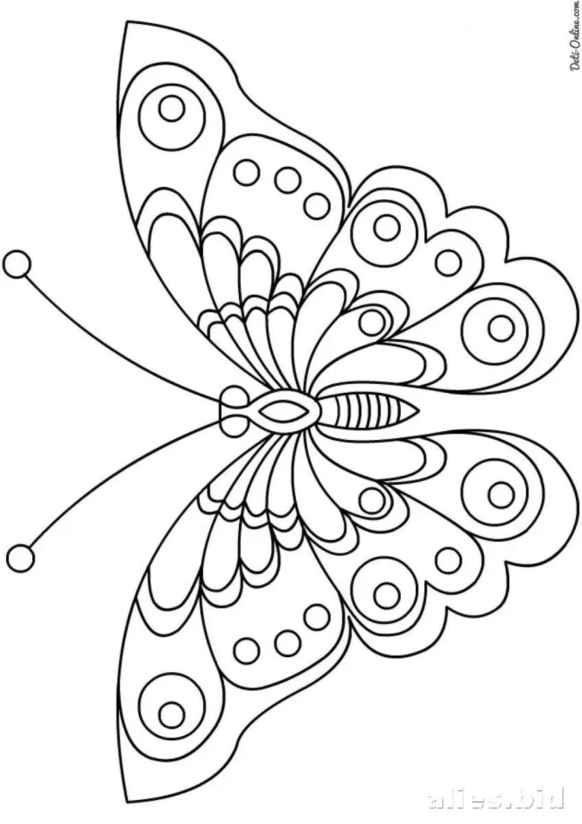Butterfly Coloring Pages Printable Worksheet #9