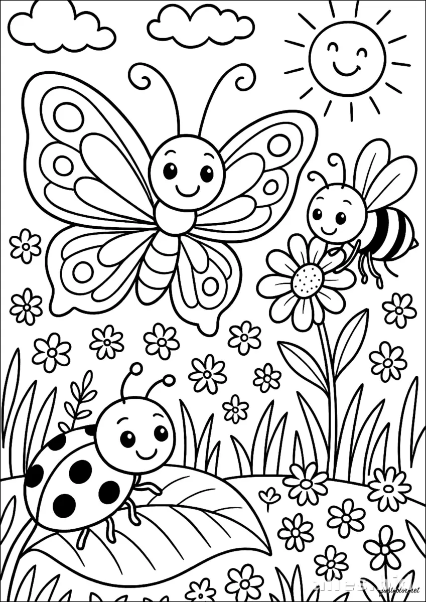 Butterfly Coloring Pages Printable Worksheet #12