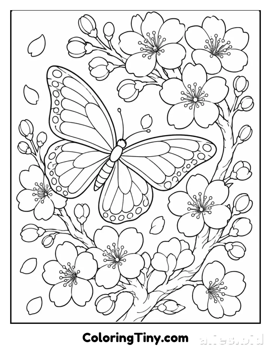 Butterfly Coloring Pages Printable Worksheet #2