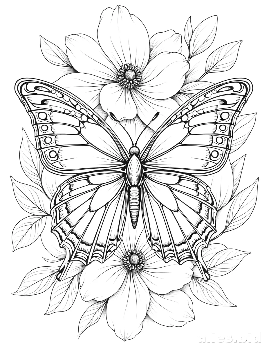 Butterfly Coloring Pages Printable Worksheet #22