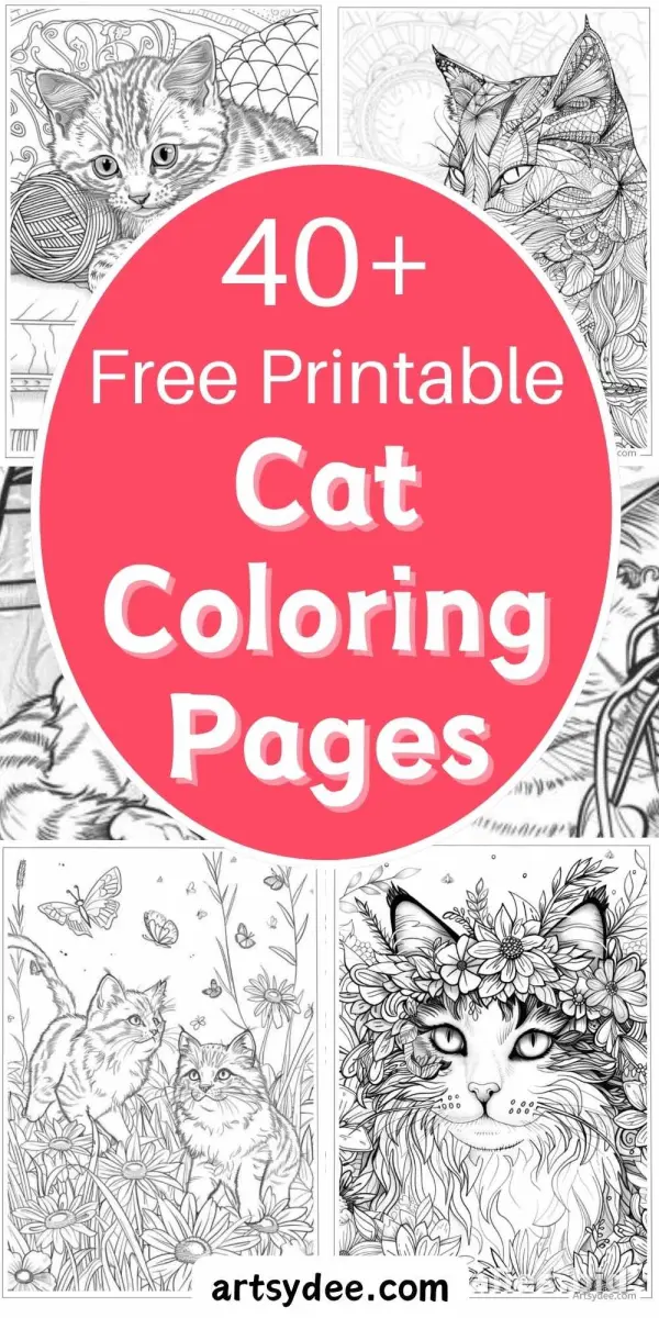 Free Printable Cat Coloring Pages For Kids Free Worksheet #12