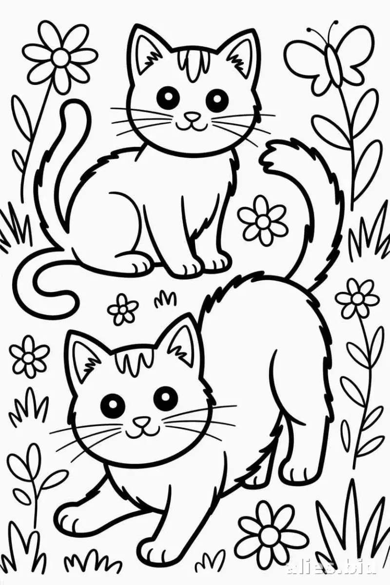 Free Printable Cat Coloring Pages For Kids Free Worksheet #2