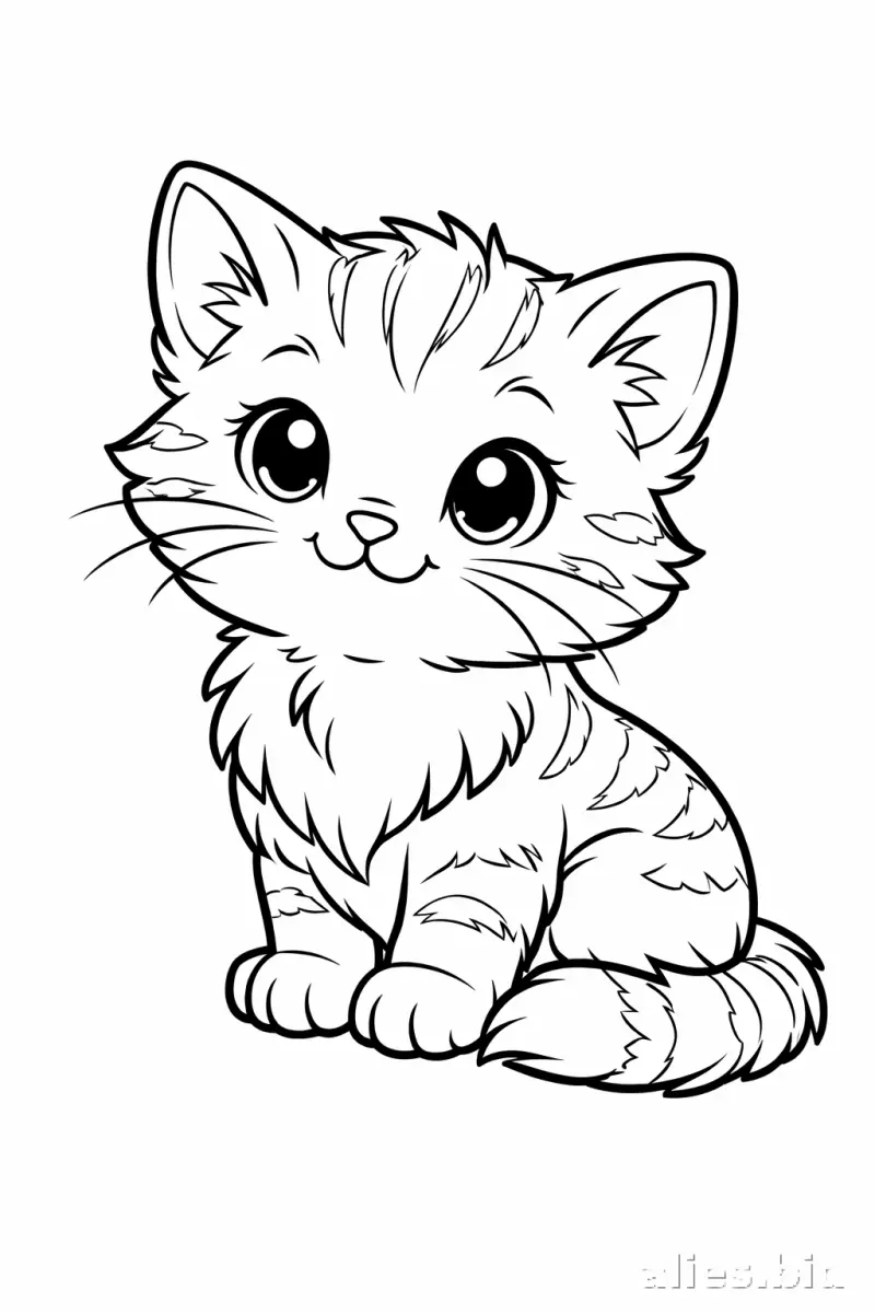 Free Printable Cat Coloring Pages For Kids Free Worksheet #4