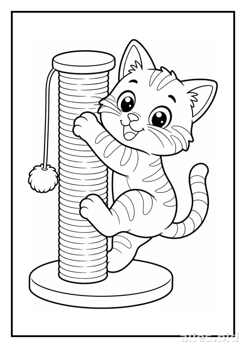 Free Printable Cat Coloring Pages For Kids Free Worksheet #6