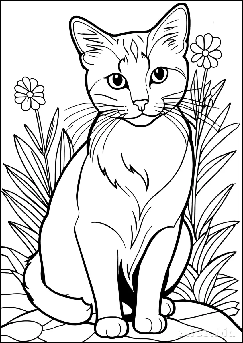 Free Printable Cat Coloring Pages For Kids Free Worksheet #10