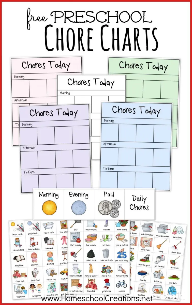 Free Printable Chore Chart Template Free Worksheet #10