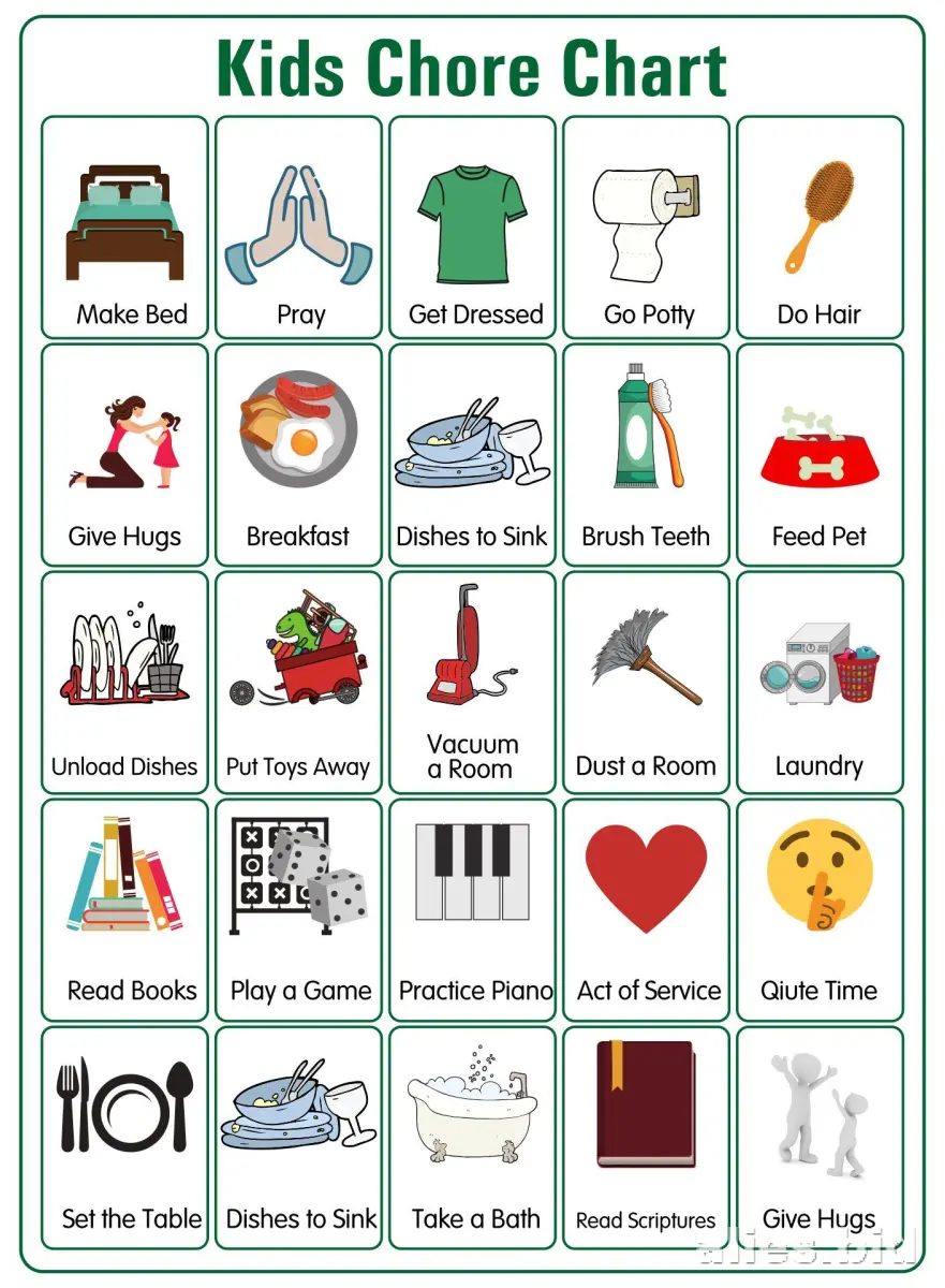 Free Printable Chore Chart Template Free Worksheet #5