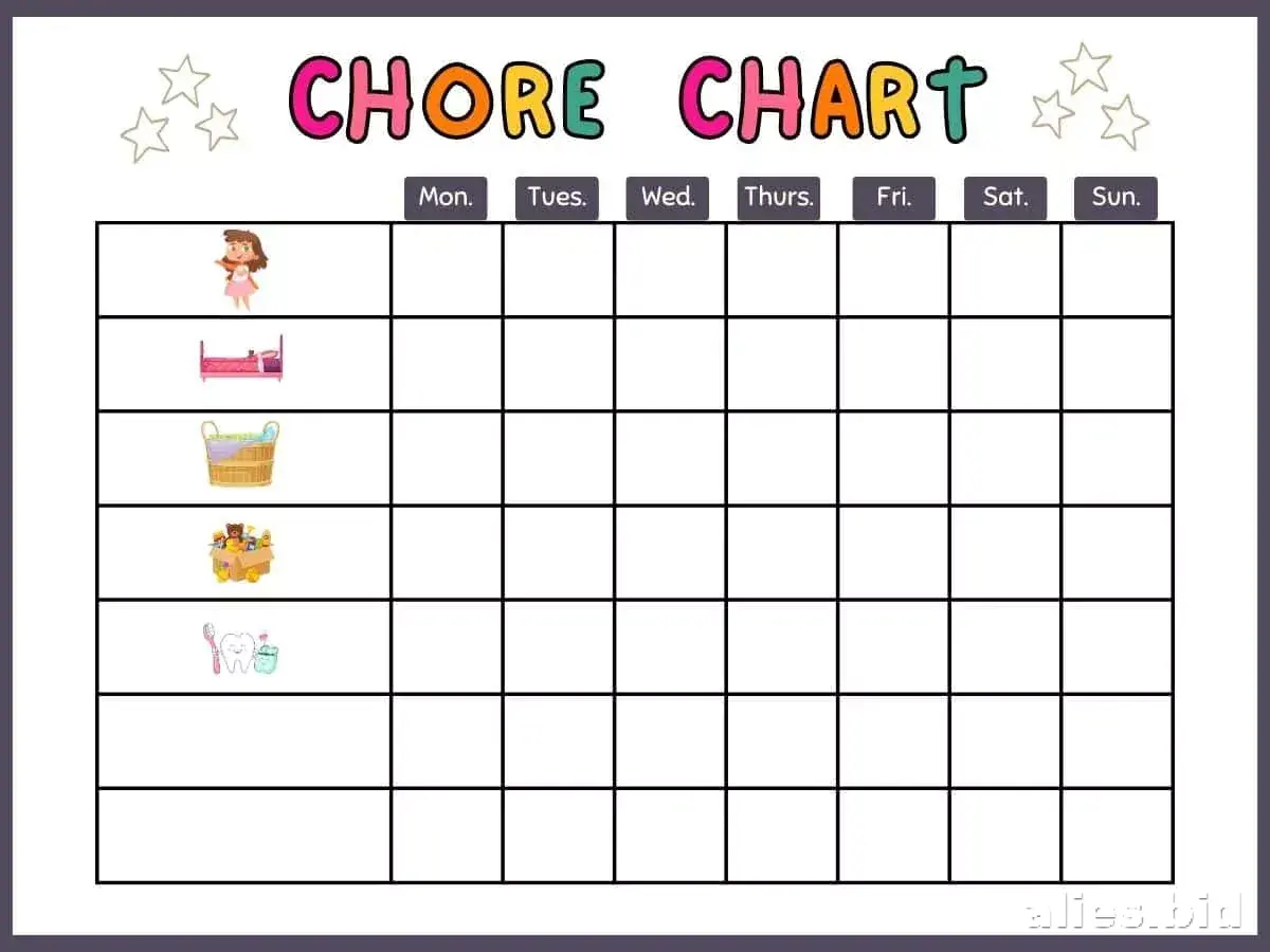 Free Printable Chore Tracker Template Free Print Worksheet #11