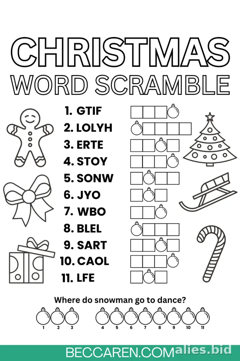 Free Printable Christmas Worksheet For Kids Free #2