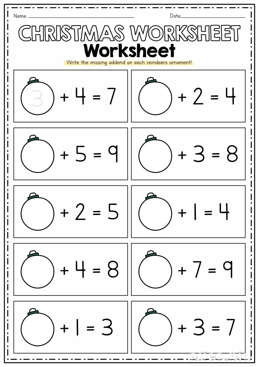 Free Printable Christmas Worksheet For Kids Free #5