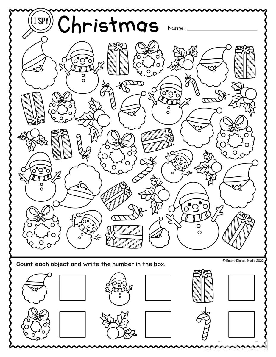 Free Printable Christmas Worksheet For Kids Free #16