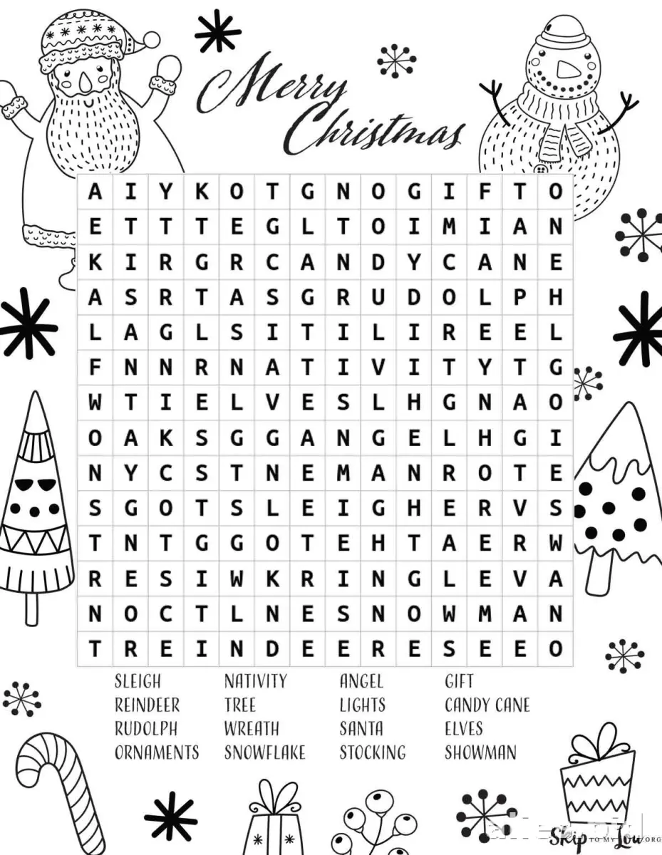 Free Printable Christmas Worksheet For Kids Free #7