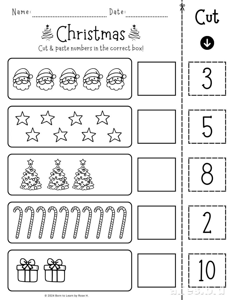 Christmas Worksheets Free Printable For Preschool #7