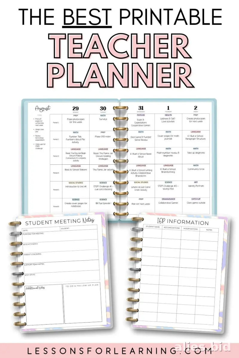 Free Printable Classroom Planner Template Free Worksheet #10