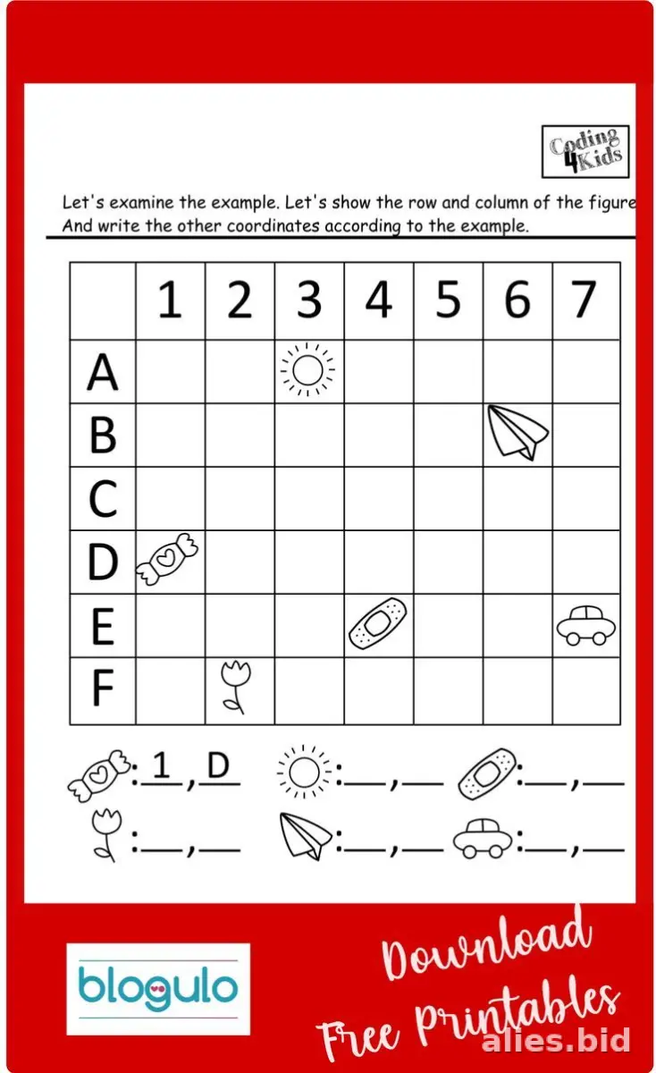 Free Printable Coding Worksheet For Kids Free #15