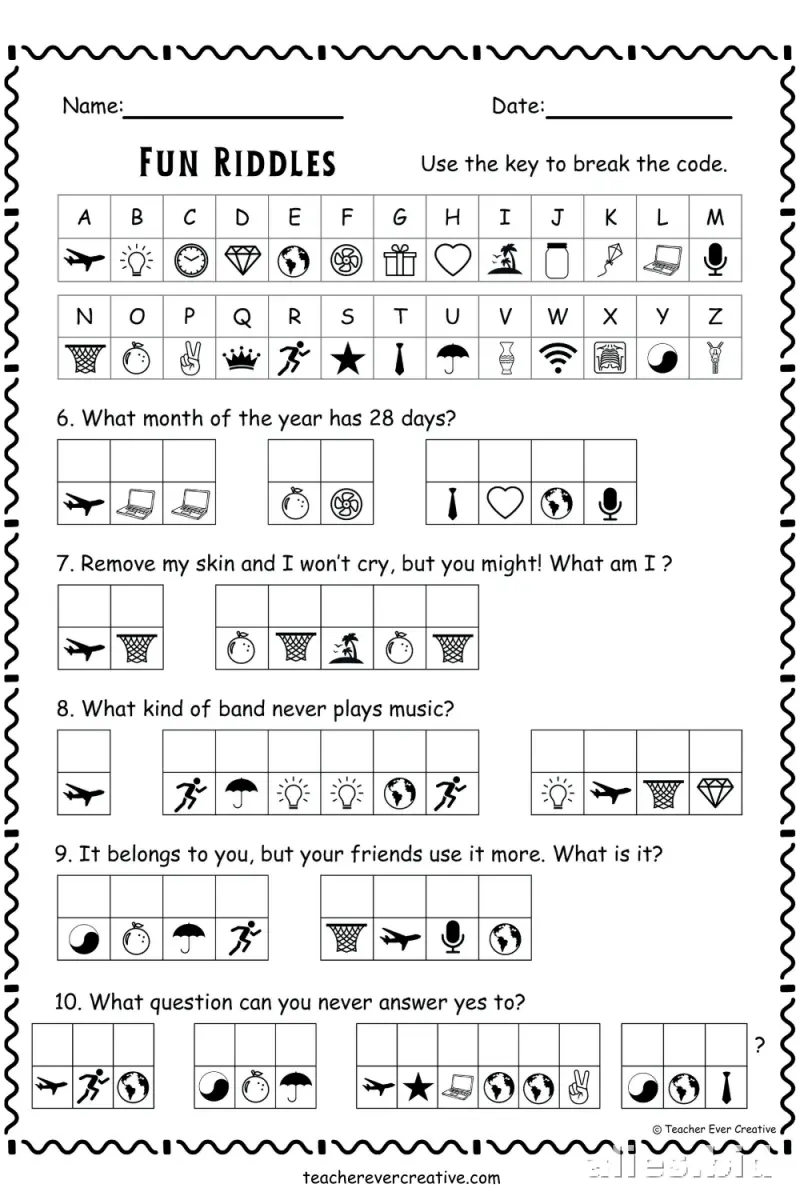 Free Printable Coding Worksheet For Kids Free #19