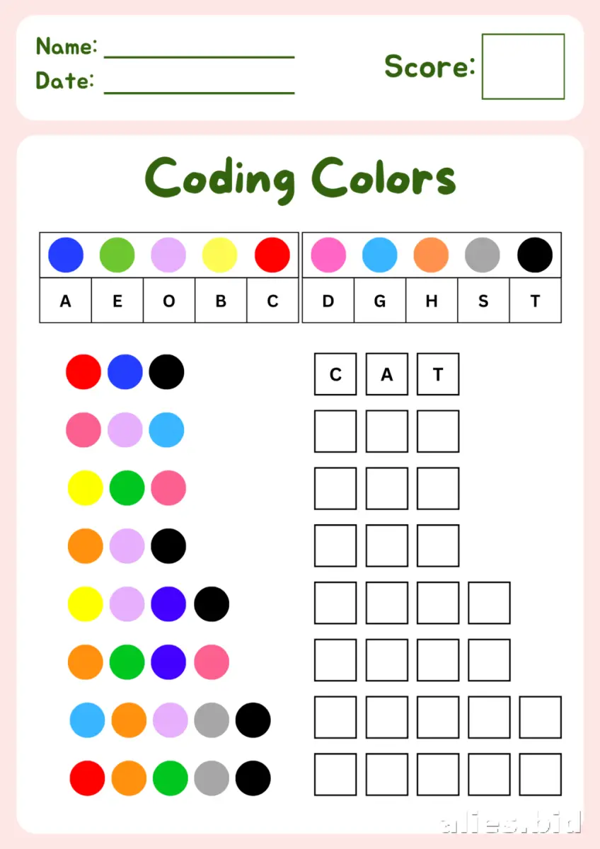 Free Printable Coding Worksheet For Kids Free #24