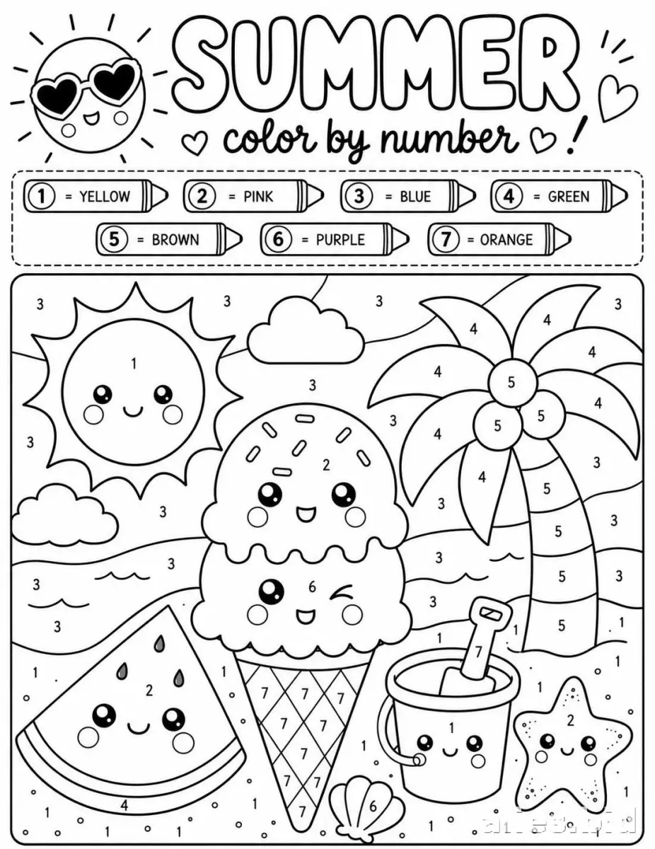 Free Printable Coloring Activity Sheet For Kids Worksheet #7