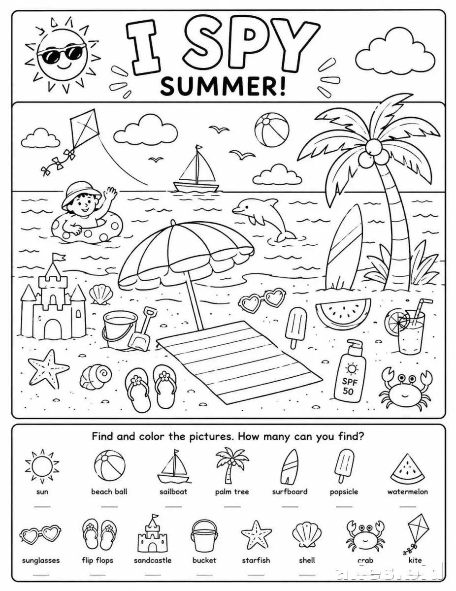 Free Printable Coloring Activity Sheet For Kids Worksheet #11