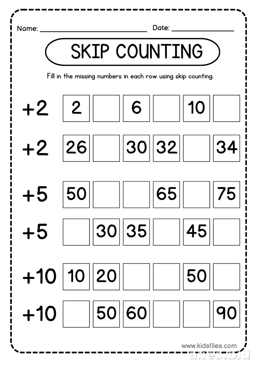 Free Printable Counting Activity Sheet Free Worksheet #13
