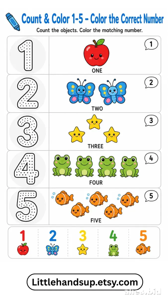Counting Worksheets For Preschool Printable #21