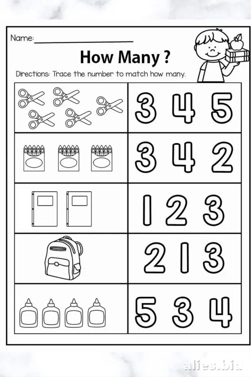 Counting Worksheets For Preschool Printable #7