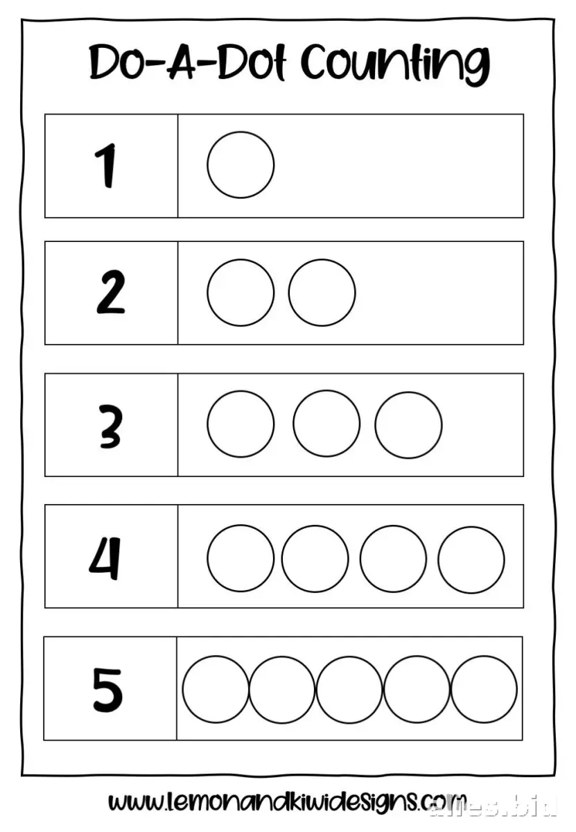Counting Worksheets For Preschool Printable #2