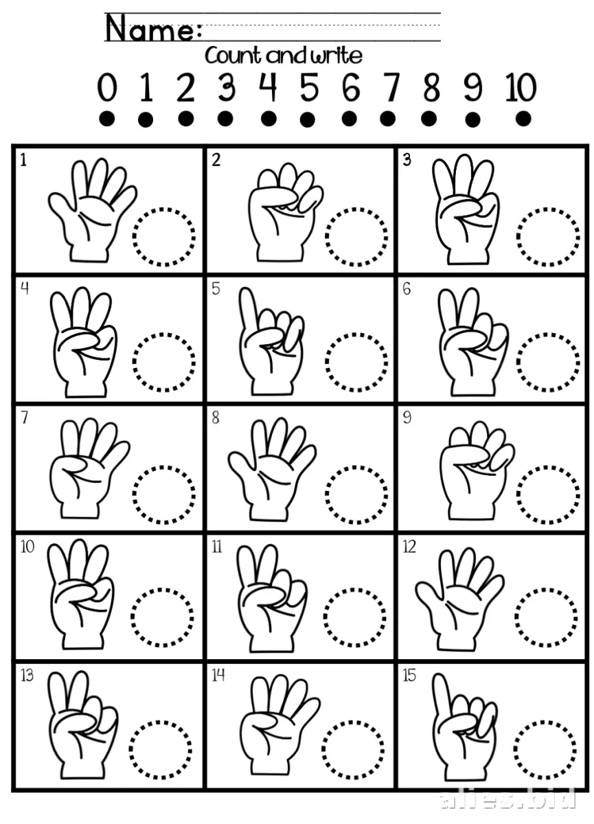 Counting Worksheets For Preschool Printable #11