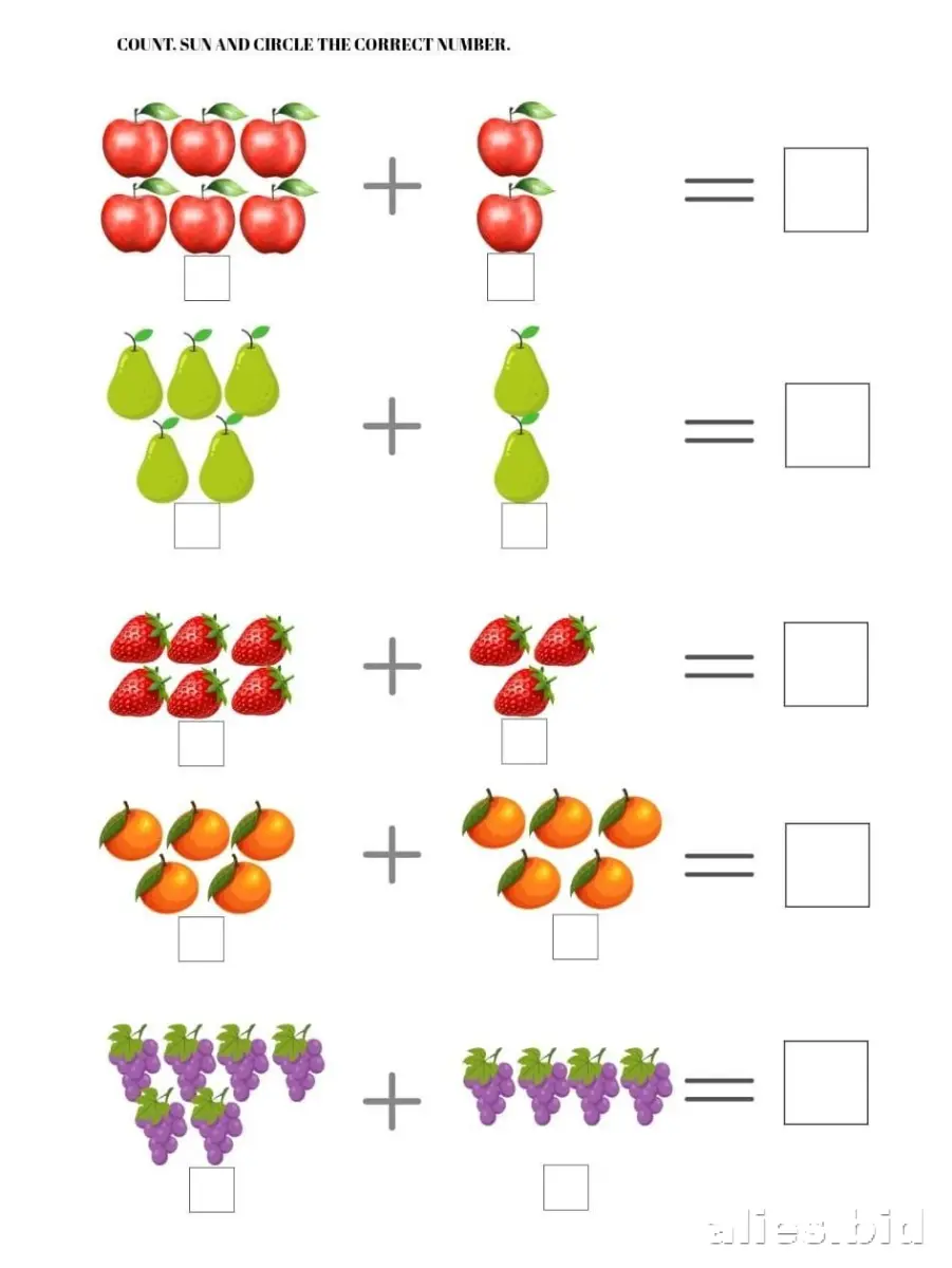 Counting Worksheets For Preschool Printable #16