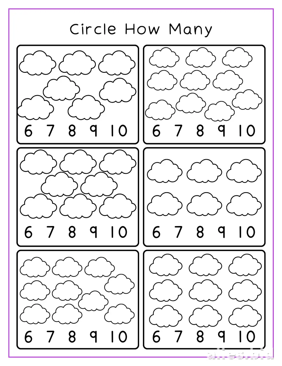 Counting Worksheets For Preschool Printable #19