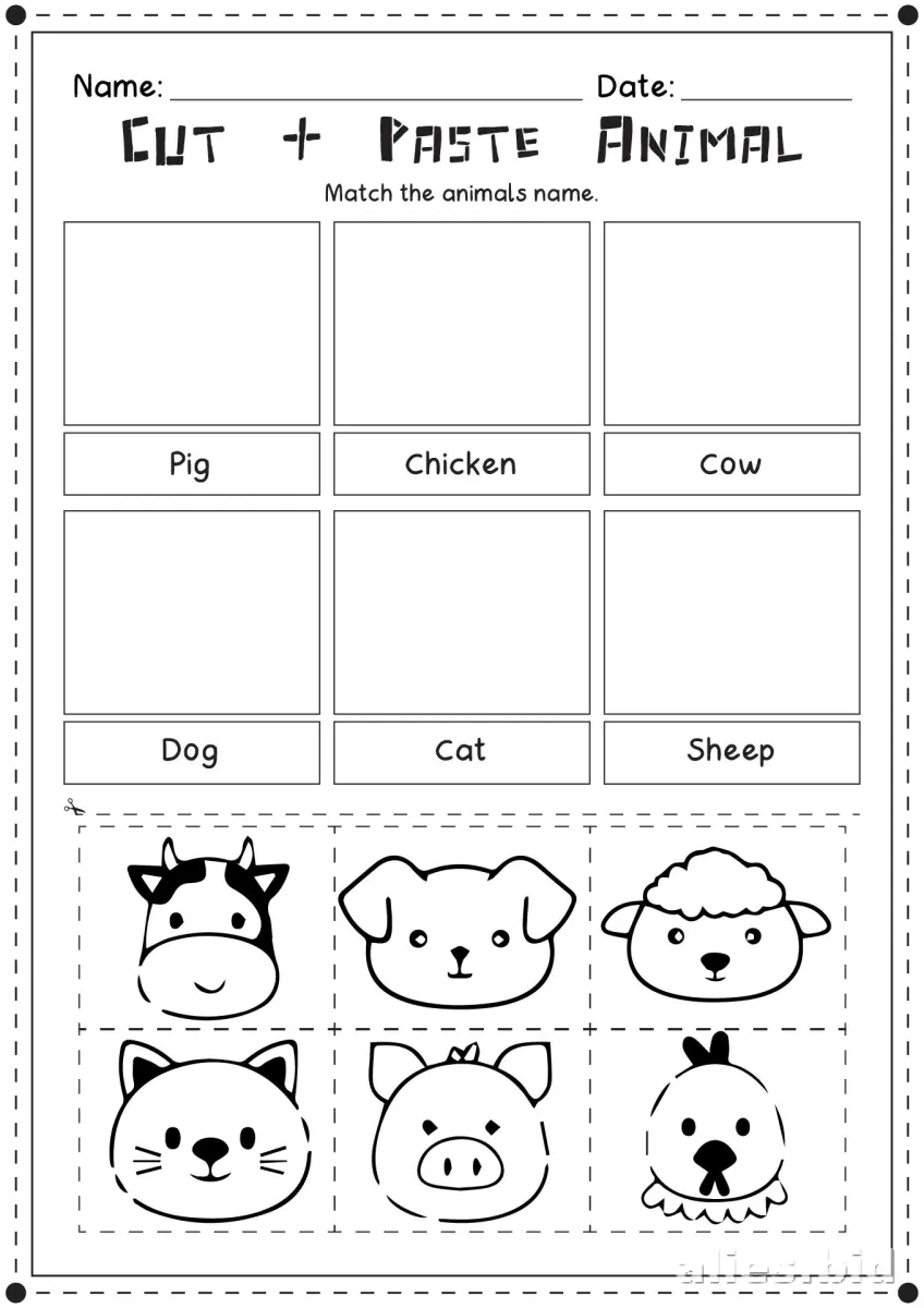 Cut And Paste Worksheets Kindergarten Free Printable #10
