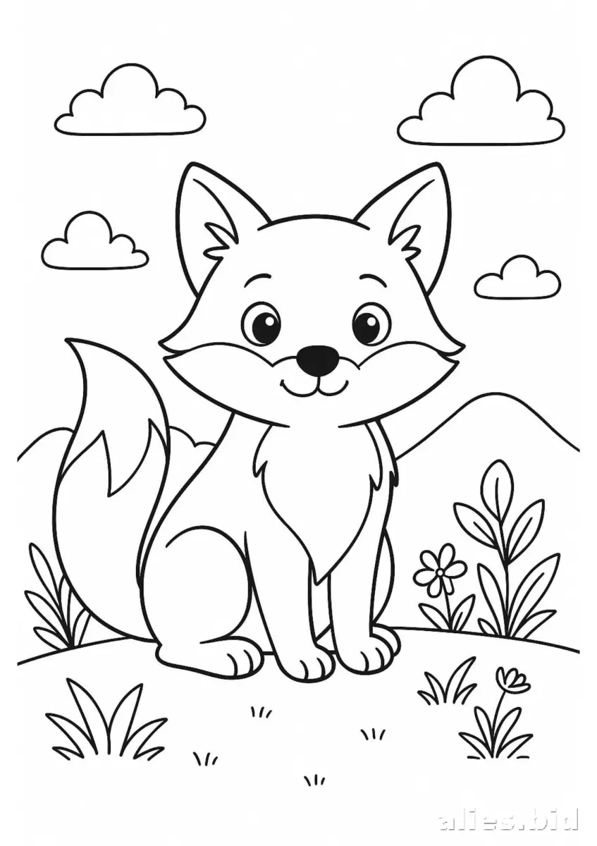 Free Printable Cute Animal Coloring Pages For Kids Worksheet #4
