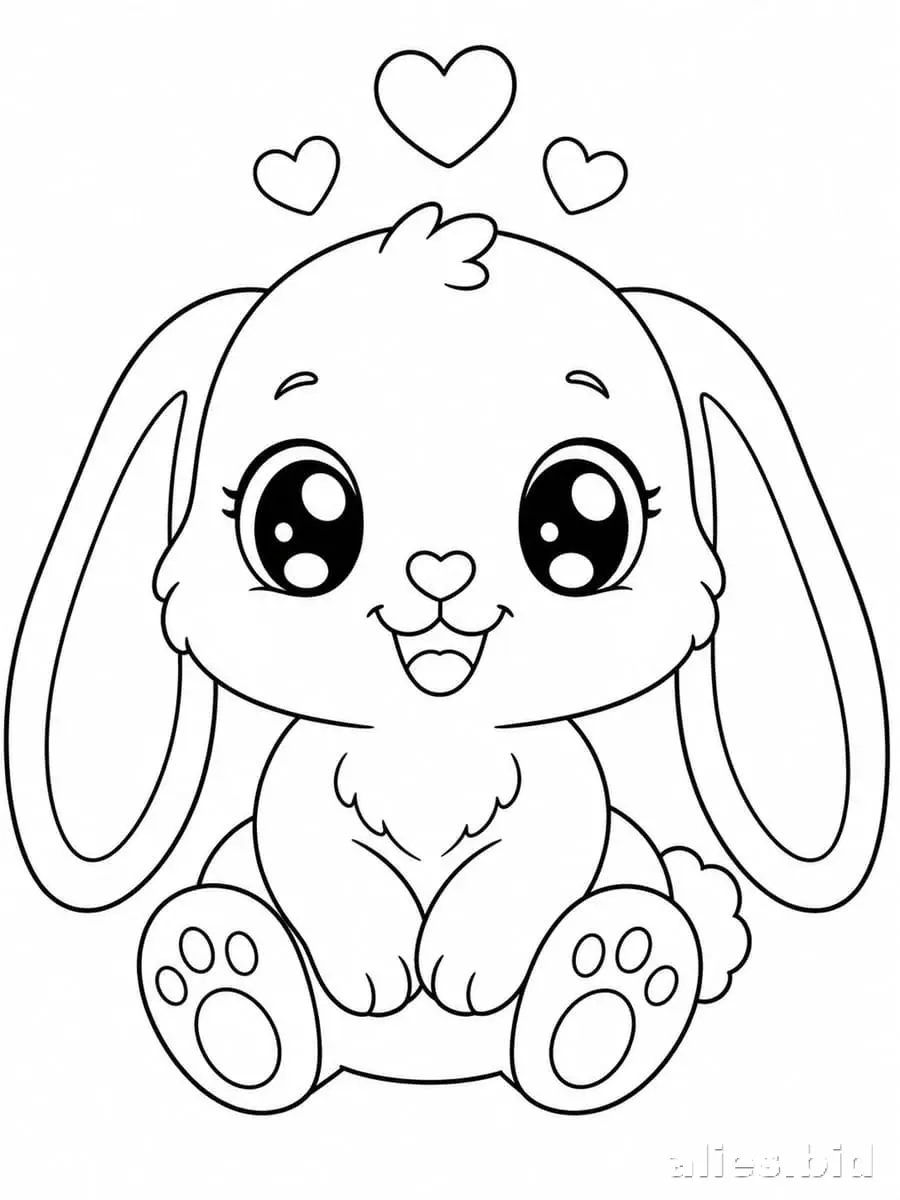 Free Printable Cute Animal Coloring Pages For Kids Worksheet #16