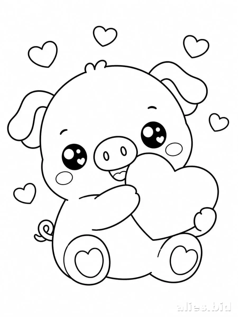 Free Printable Cute Animal Coloring Pages For Kids Worksheet #17