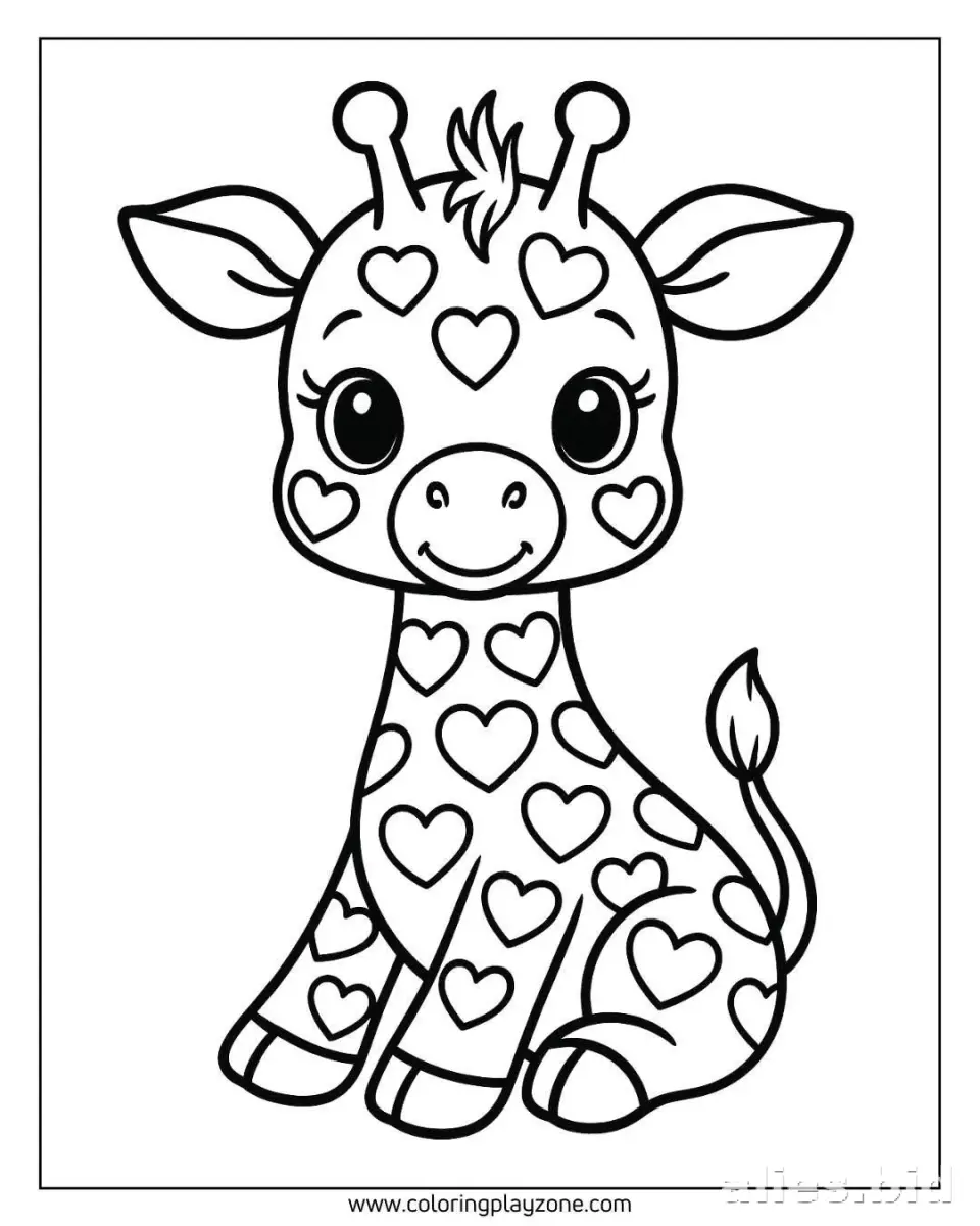 Free Printable Cute Animal Coloring Pages For Kids Worksheet #5