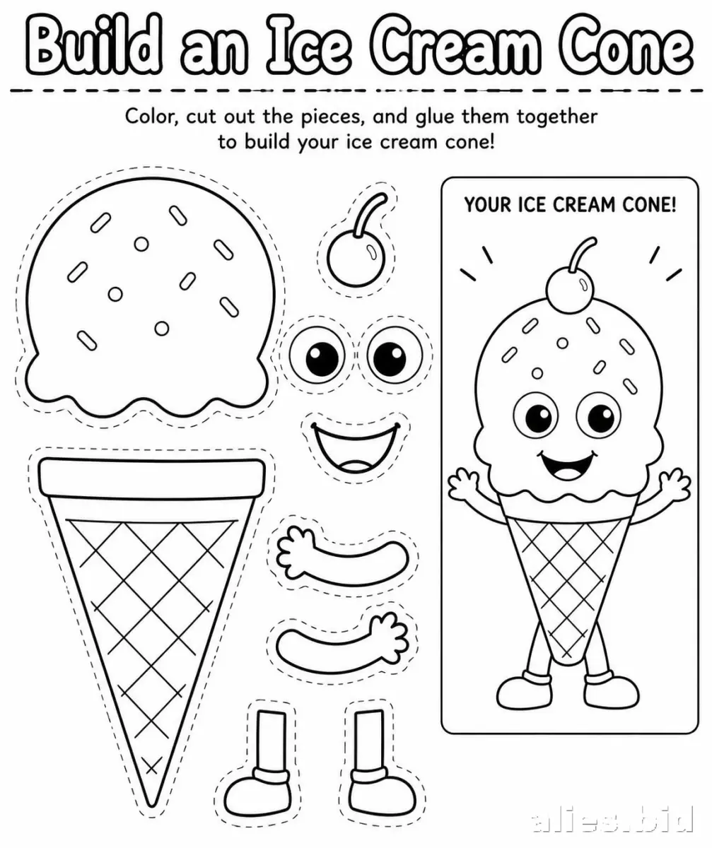 Free Printable Cutting Activity Sheet For Kids Worksheet #10