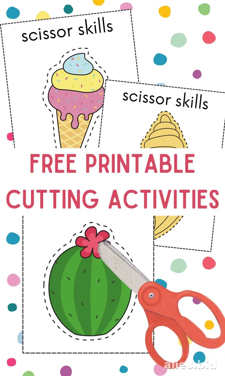 Free Printable Cutting Activity Sheet For Kids Worksheet #4