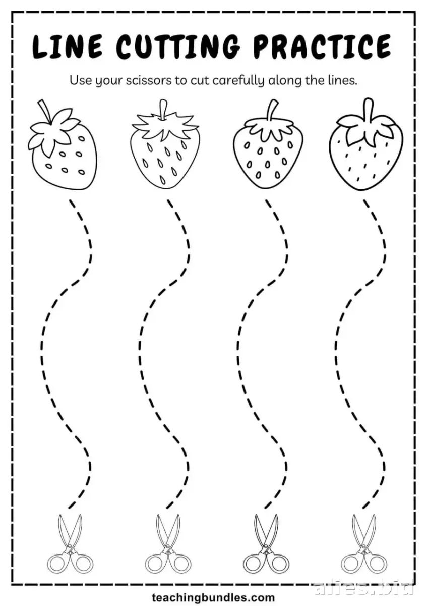 Free Printable Cutting Activity Sheet For Kids Worksheet #14