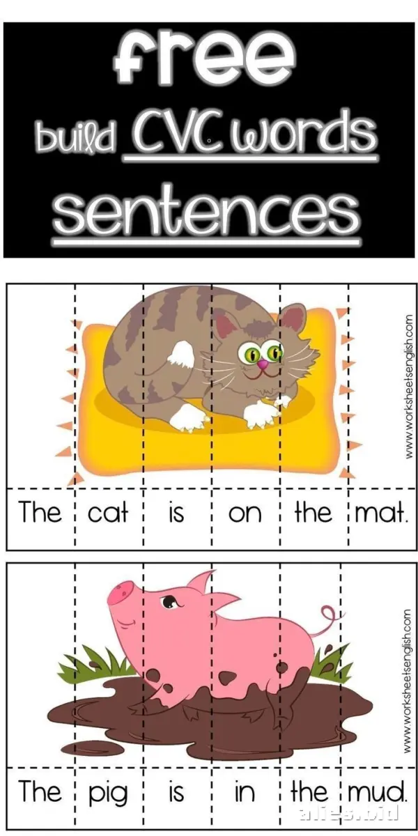 Free Printable CVC Word Worksheets For Kindergarten #3