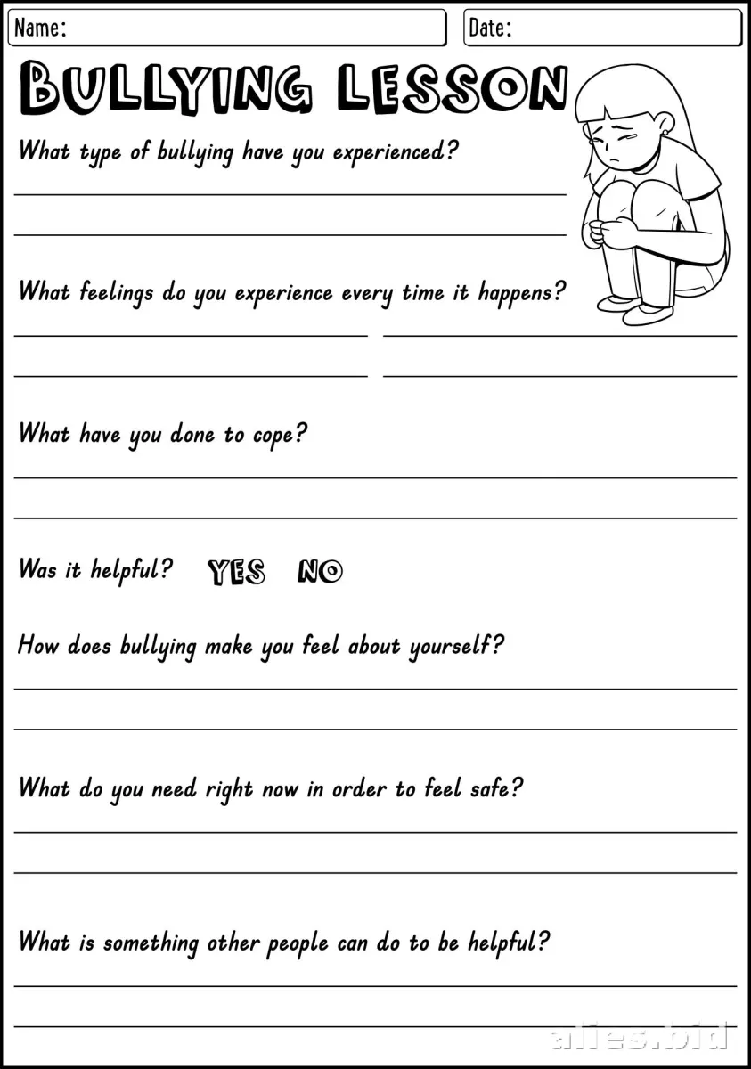 Free Printable Cyberbullying Worksheet Free #3