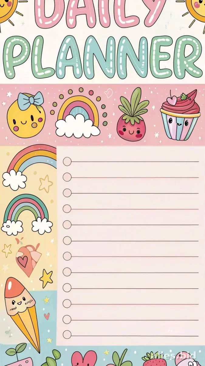 Free Printable Daily Planner Template For Kids Free Worksheet #18