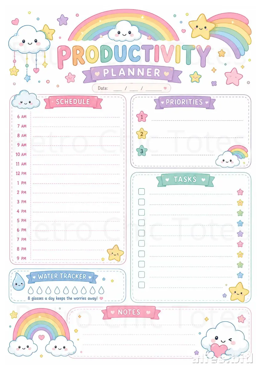 Free Printable Daily Planner Template For Kids Free Worksheet #20