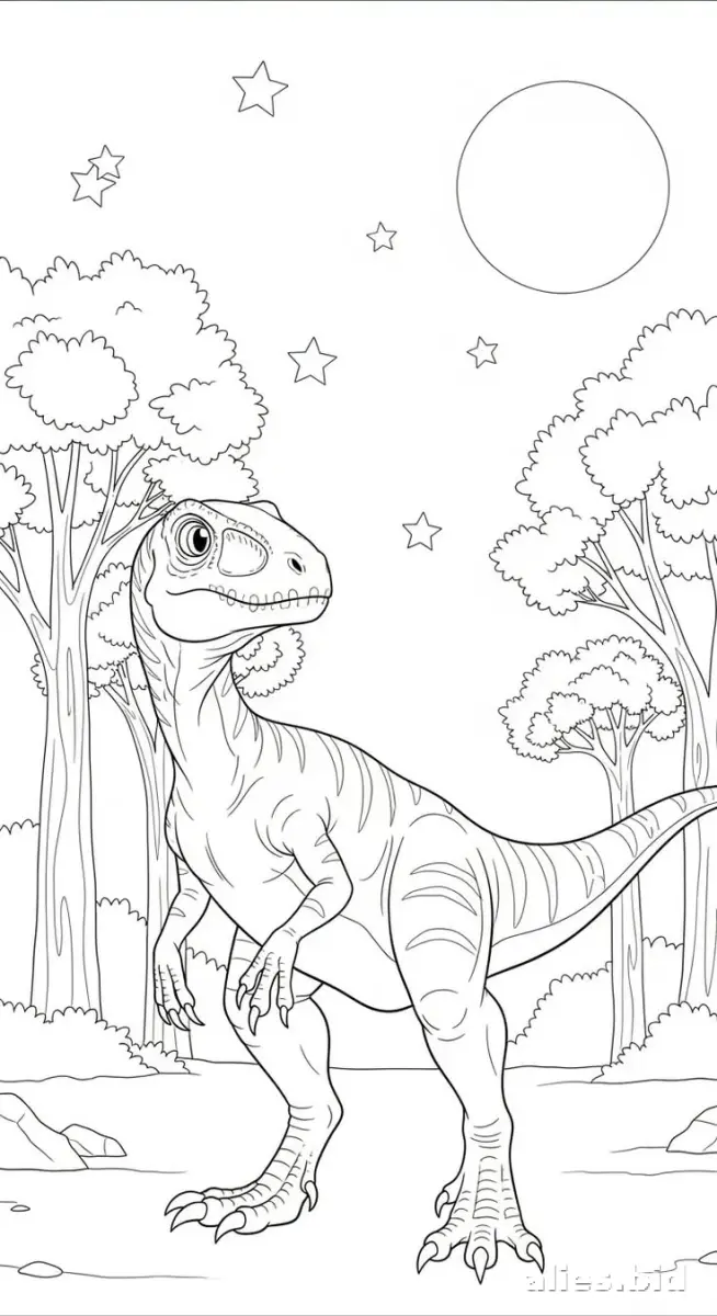 Dinosaur Coloring Pages Printable Free Worksheet #5