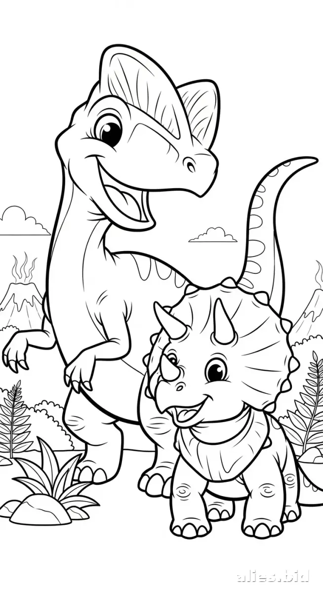 Dinosaur Coloring Pages Printable Free Worksheet #7