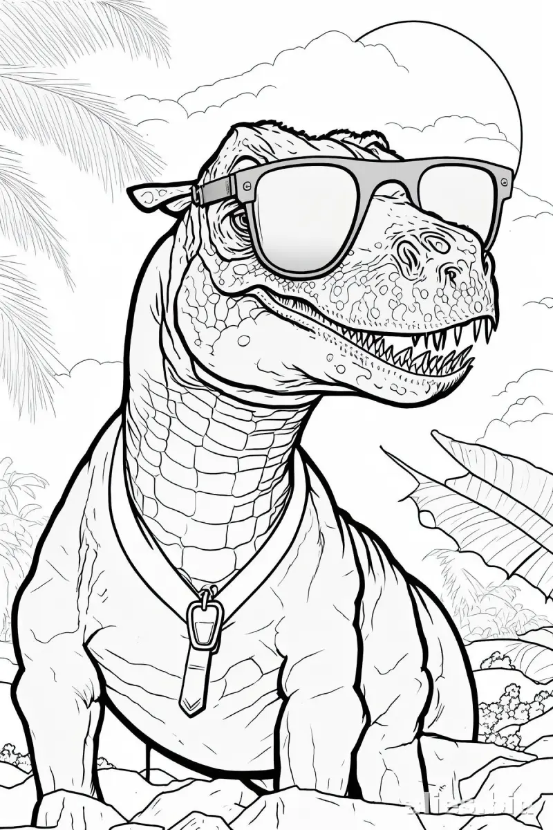 Dinosaur Coloring Pages Printable Free Worksheet #3