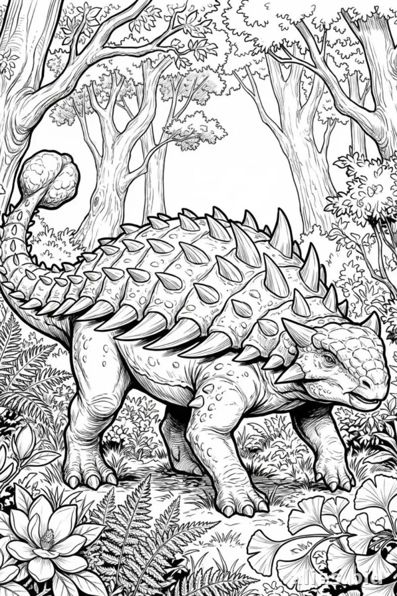 Dinosaur Coloring Pages Printable Free Worksheet #12