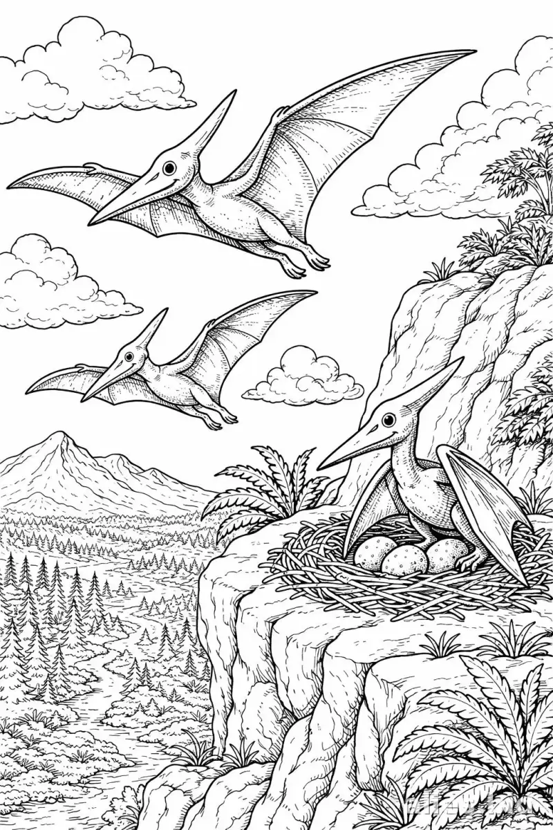 Dinosaur Coloring Pages Printable Free Worksheet #17