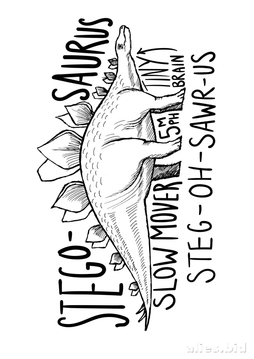 Dinosaur Coloring Pages Printable Free Worksheet #9