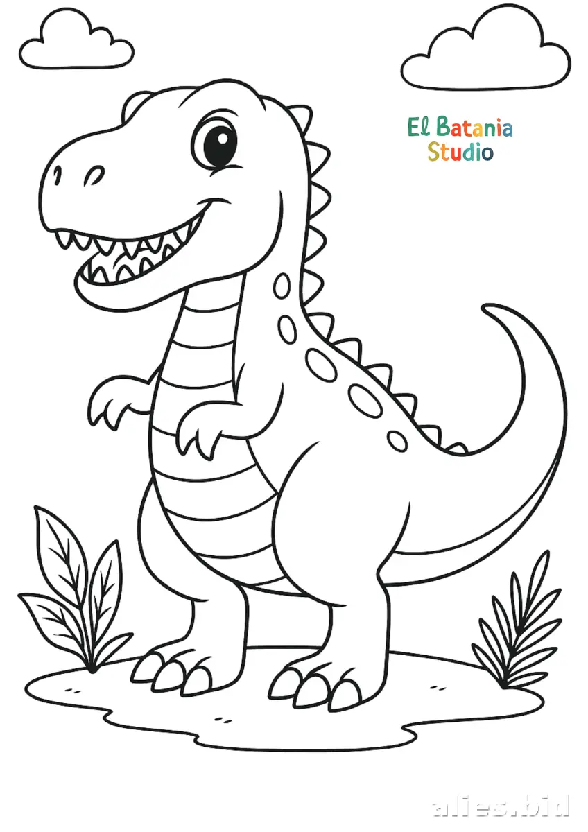 Dinosaur Coloring Pages Printable Free Worksheet #16